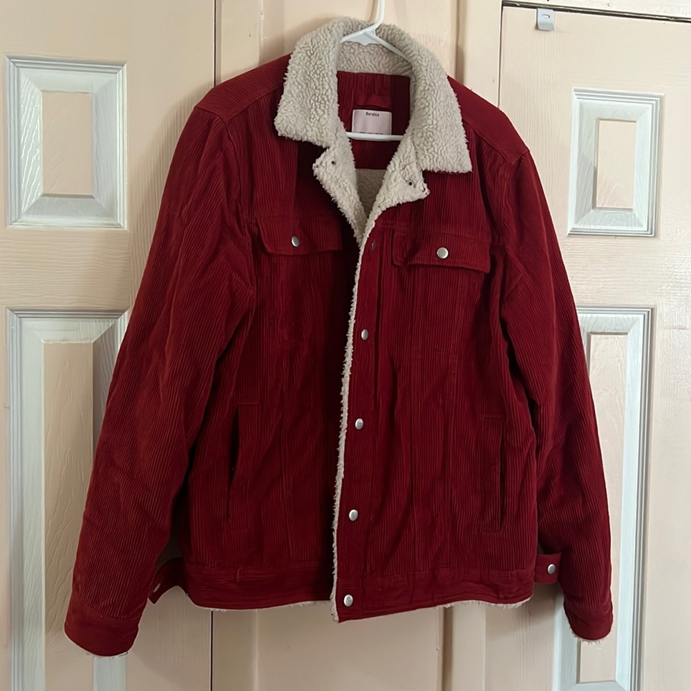 Bershka Red faux fur lining